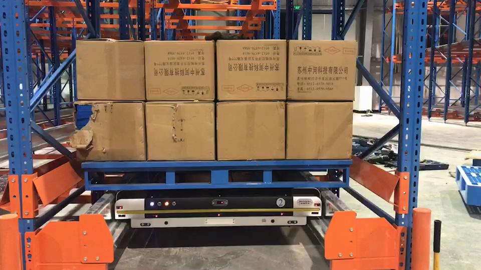 穿梭式货架运作图片